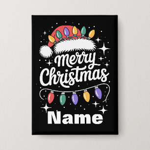 Merry Christmas Lights Santa Hat Personalised Gift