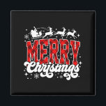 Merry Christmas Lights Santa Hat Xmas Family Match Magnet<br><div class="desc">Merry Christmas Lights Santa Hat Xmas Family Matching Pajama</div>