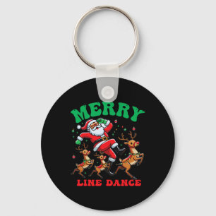 Merry Christmas Line Dance Line Dancing Santa And  Key Ring