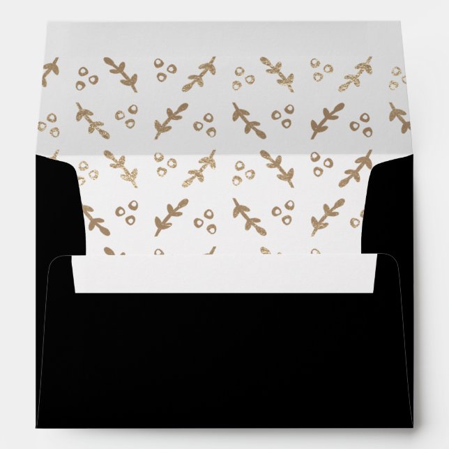 Merry Christmas Lined Envelope (Back (Bottom))