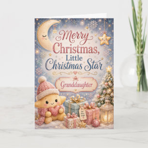 Merry Christmas Little Star Granddaughter Card