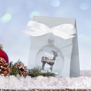 Merry Christmas Llama Party Winter Snow Favor Box