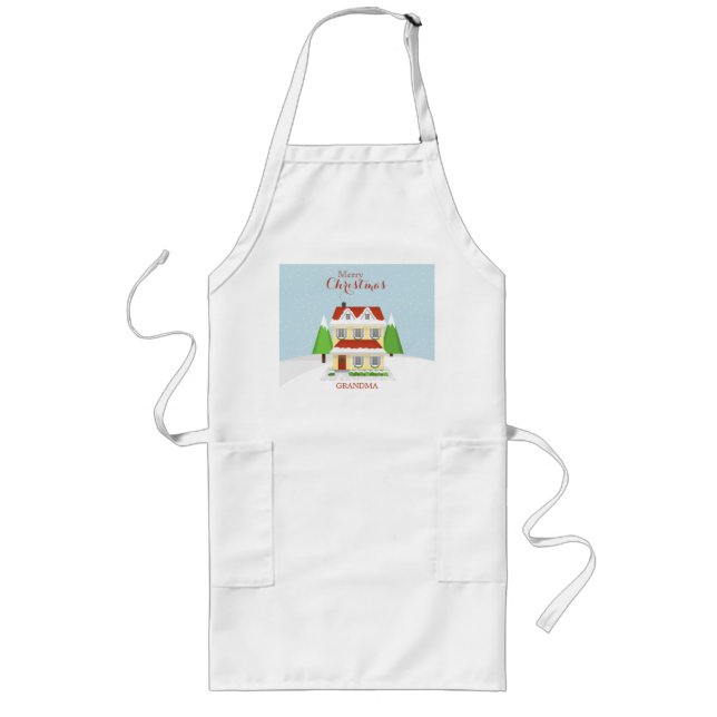 Merry Christmas Long Apron (Front)