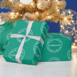Merry Christmas Love From Santa Bright Green Wrapping Paper<br><div class="desc">This is a personalised love from Santa, Christmas design. It has a cute circular typography design in trending bright green with white stylish script typography. It has the message “To Alexandria Merry Christmas! Love from Santa xxx”. To personalise, simply add your loved one's name by using the personalise this text...</div>