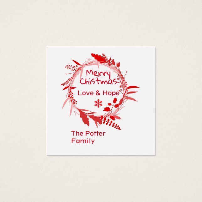 Merry Christmas Love & Hope card (Front)