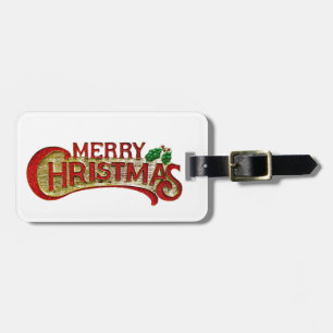 Merry Christmas Luggage Tag