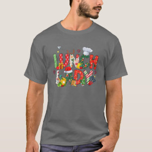 Merry Christmas Lunch Lady Santa Favourite Lunch L T-Shirt