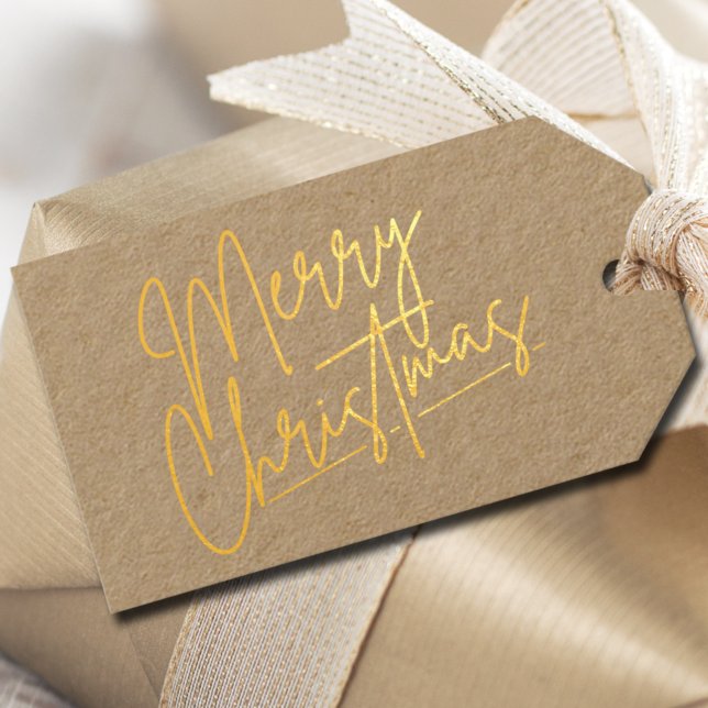 Merry Christmas Luxe Gold Gift Tags (Creator Uploaded)