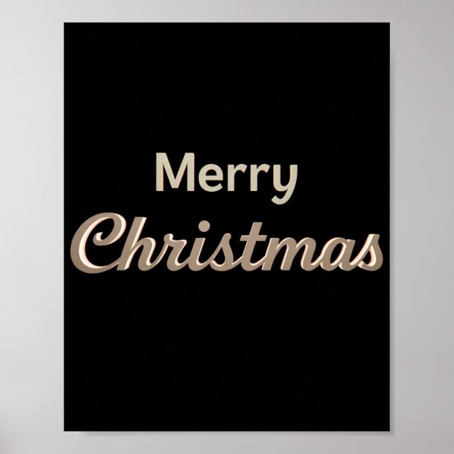 Merry Christmas Luxury Typography Poster 01 (Front)