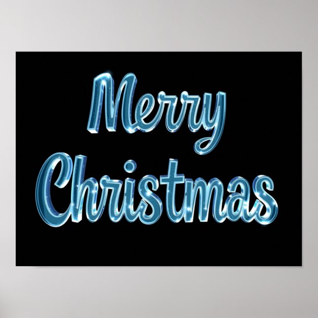 Merry Christmas Luxury Typography Poster Paper H40 (Front)