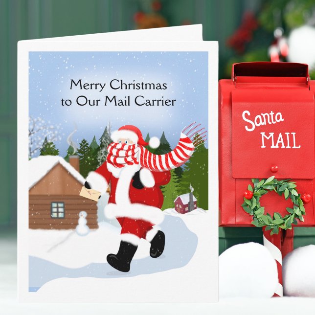 Merry Christmas Mail Carrier Santa   Card (Creator Uploaded)
