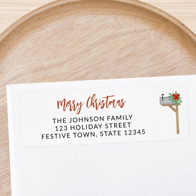 Merry Christmas Mailbox Return Address (Creator Uploaded)