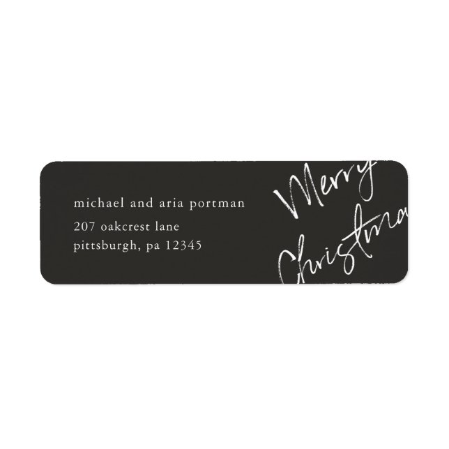 Merry Christmas Mailing Label (Front)