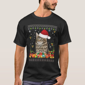 Merry Christmas Maine Coon Cat Ugly Sweater Santa