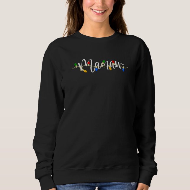 Merry Christmas Mamaw Christmas Lights Family Paja Sweatshirt (Front)