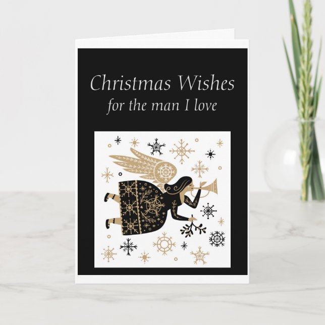 Merry Christmas Man I love Special Angel Card (Front)