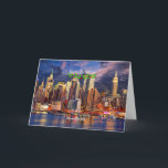 Merry Christmas, Manhattan, NY Card<br><div class="desc">Merry Christmas,  Manhattan,  NY scenic skyline.</div>
