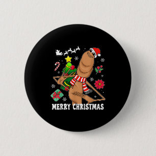 Merry Christmas Marcus The Worm Funny Unhinged Mem 6 Cm Round Badge