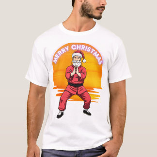 Merry Christmas Martial Arts Santa Kung Fu Wing T-Shirt