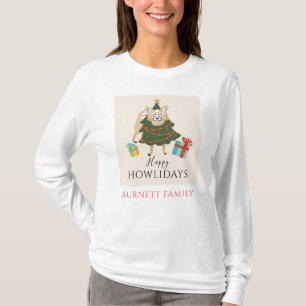 Merry Christmas Matching Family Dog Howlidays T-Shirt