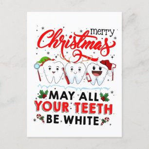 Merry Christmas May All Your Teeth Be White   Invitation Postcard