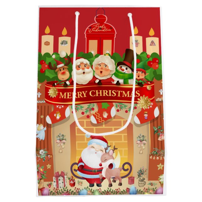 Merry Christmas Medium Gift Bag (Back)