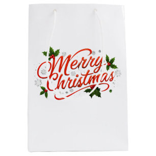 Merry Christmas Medium Gift Bag