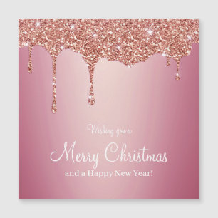 Merry Christmas Melting Girly Pink Sparkles
