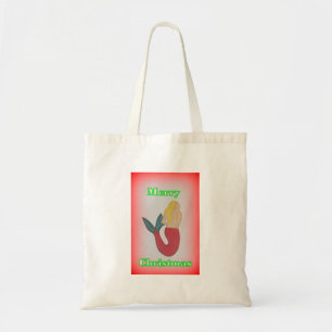 merry christmas mermaid tote bag