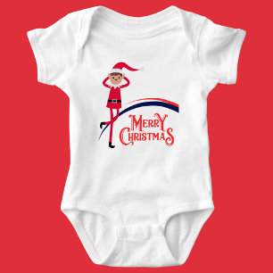  Merry Christmas, Merry & Bright,  Baby Bodysuit