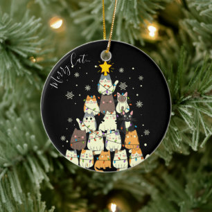 Merry Christmas Merry Cat-Mas Cat Tree Ceramic Tree Decoration