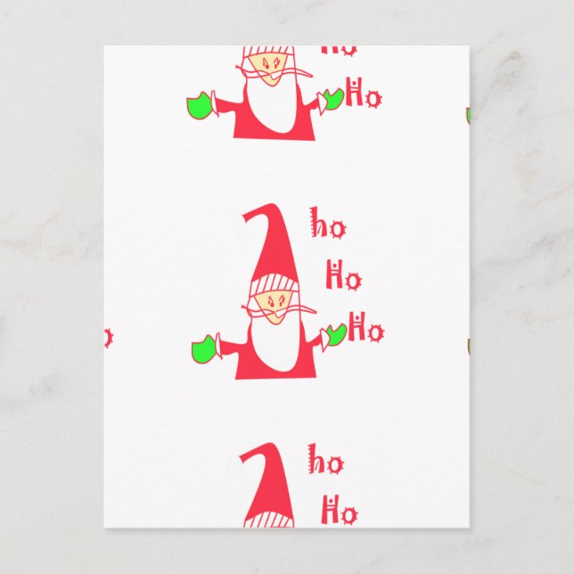 Merry Christmas Merry Christmas Funny Santa Hohoho Holiday Postcard (Front)
