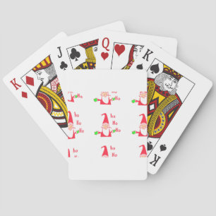 Merry Christmas Merry Christmas Funny Santa Hohoho Playing Cards