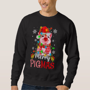 Merry Christmas Merry Pigmas Cute Pig Xmas 2 Sweatshirt