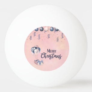Merry Christmas Message Baubles, Gifts & Balloons  Ping Pong Ball