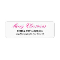 Merry Christmas Message Black White Family Sheet