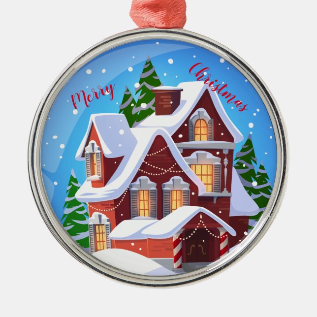Merry Christmas Metal Tree Decoration (Front)