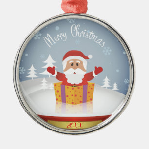 Merry Christmas Metal Tree Decoration