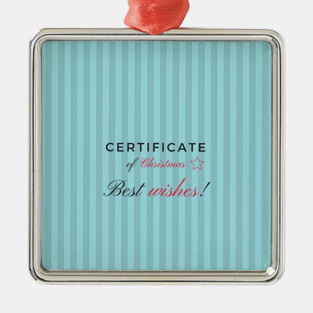 Merry Christmas Metal Tree Decoration (Front)