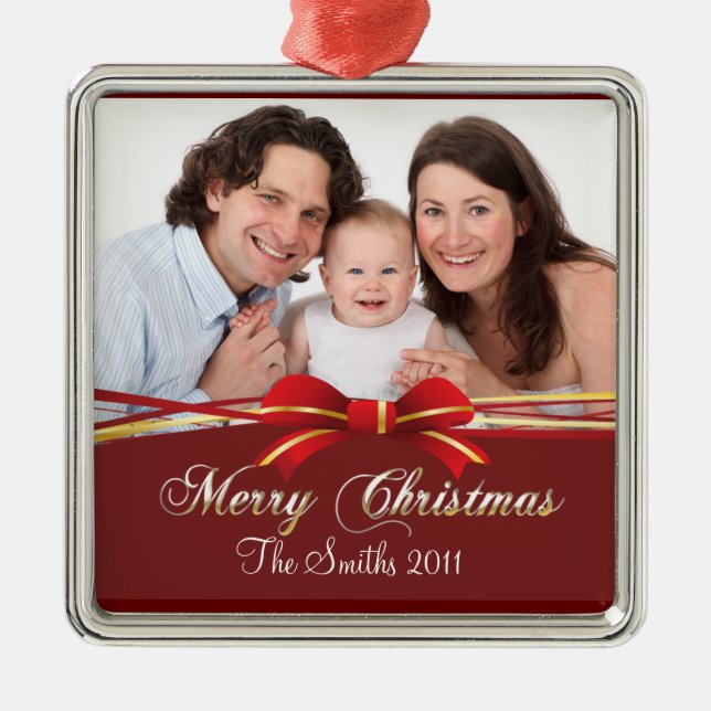 Merry Christmas Metal Tree Decoration (Front)