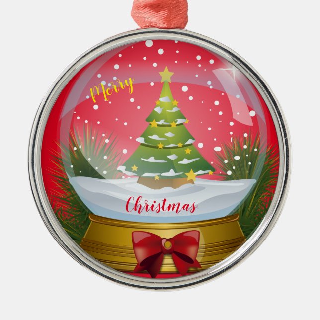 Merry Christmas Metal Tree Decoration (Front)