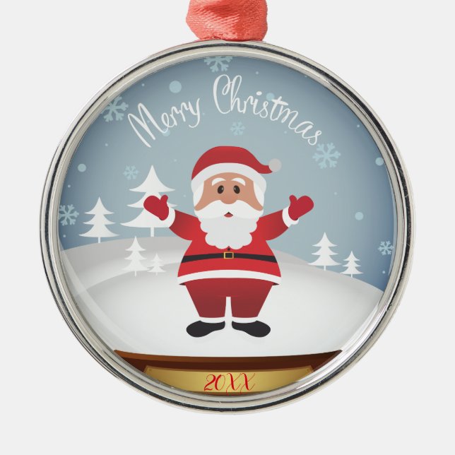 Merry Christmas Metal Tree Decoration (Front)