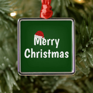 Merry Christmas Metal Tree Decoration