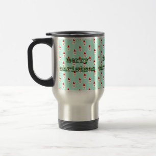 merry christmas mid century modern santa claus travel mug
