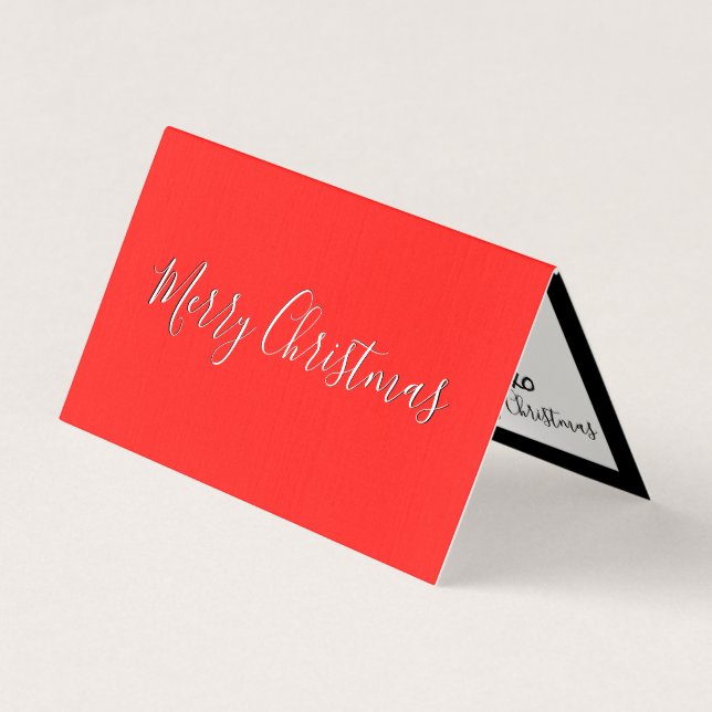 Merry Christmas Mini cards personalise custom note (Front)