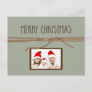 Merry Christmas Mini Photo Holiday Postcard