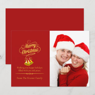 Merry Christmas Minimal Photo Holiday Card