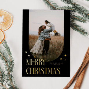 Merry Christmas Minimalist Arch Black