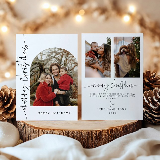 Merry Christmas Minimalist Family 2024 card (Creator Uploaded)