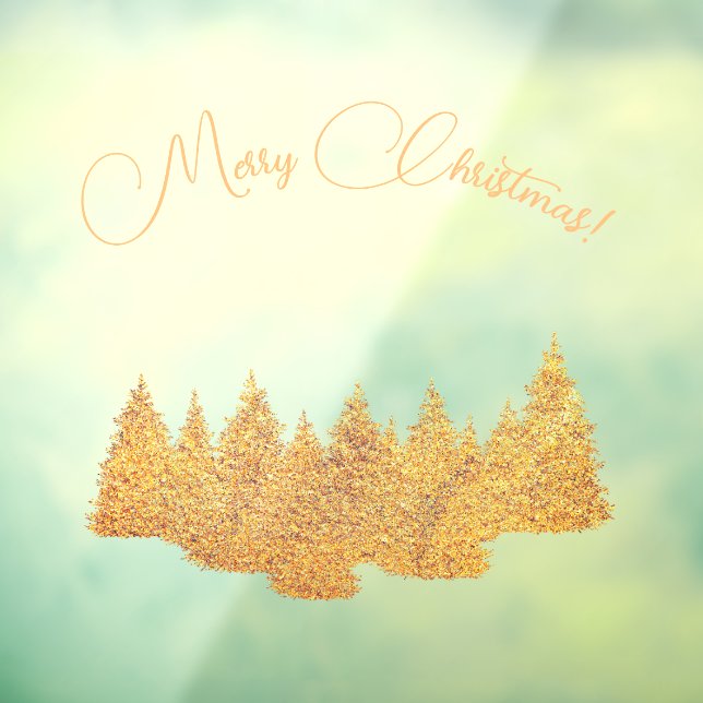 Merry Christmas - minimalist - golden fir trees (Sheet 3)